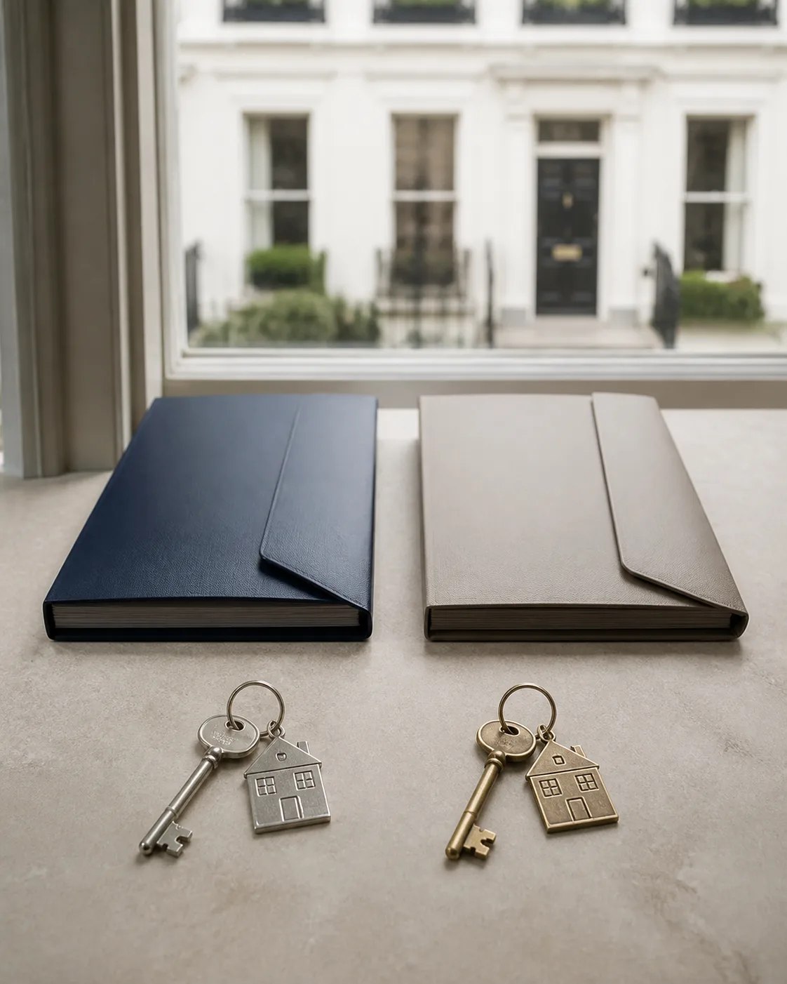 Two property files and keys representing a purchase-chain gap
