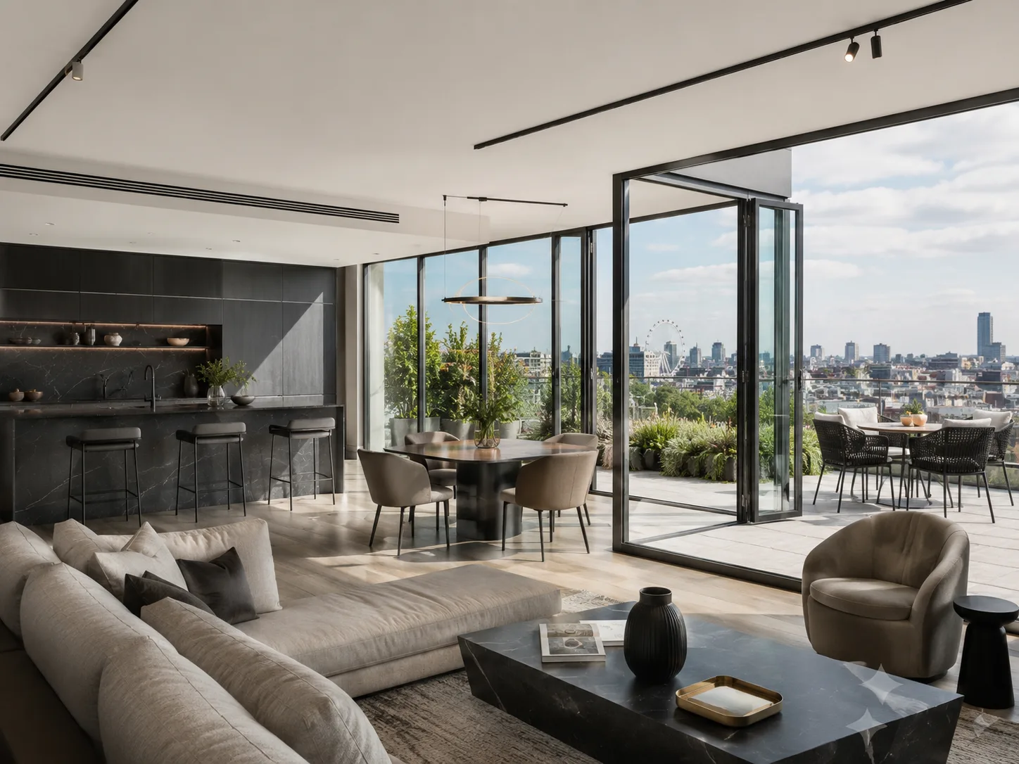 A substantial city residence representing assets beyond salary