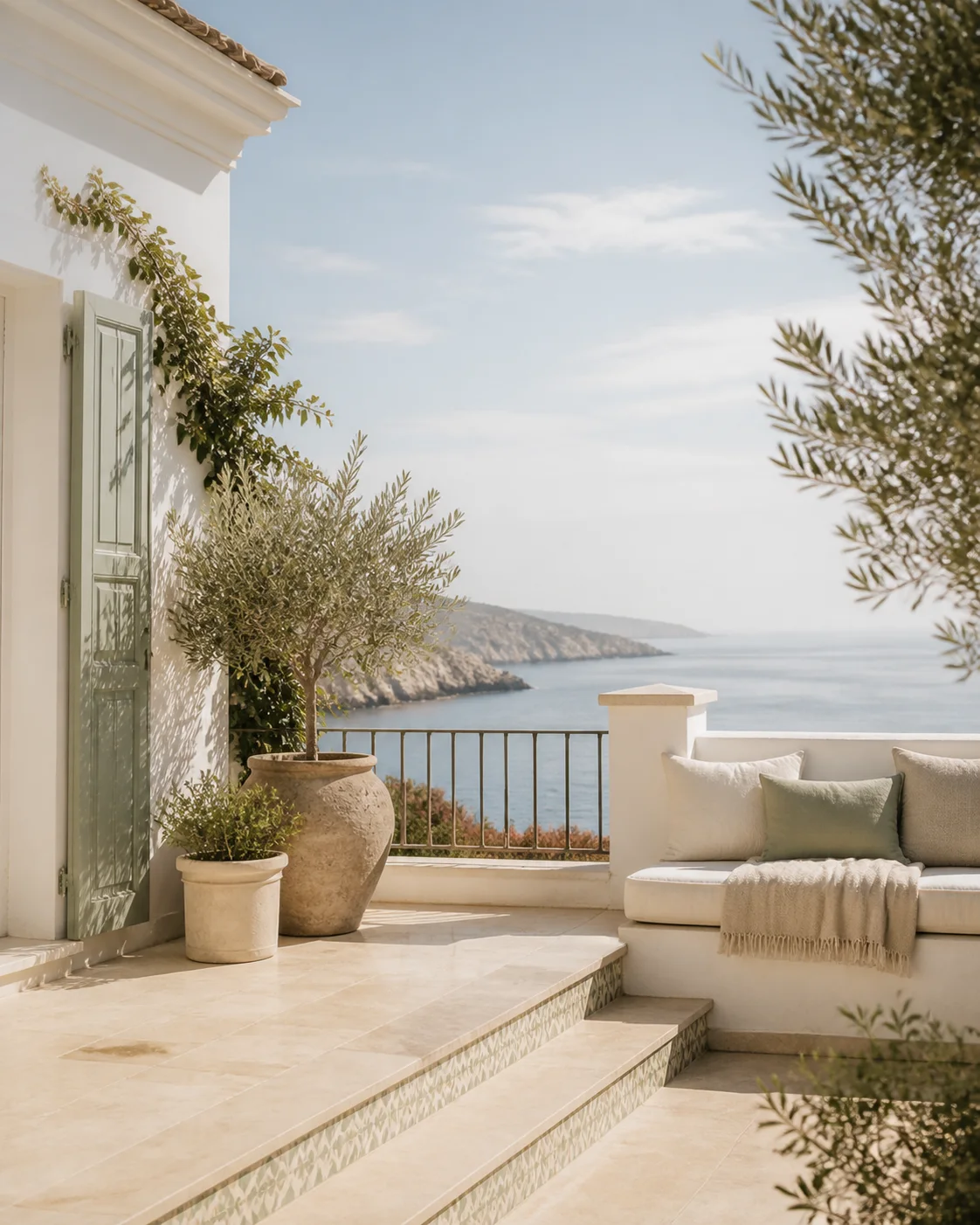 A warm Iberian coastal property with Mediterranean planting