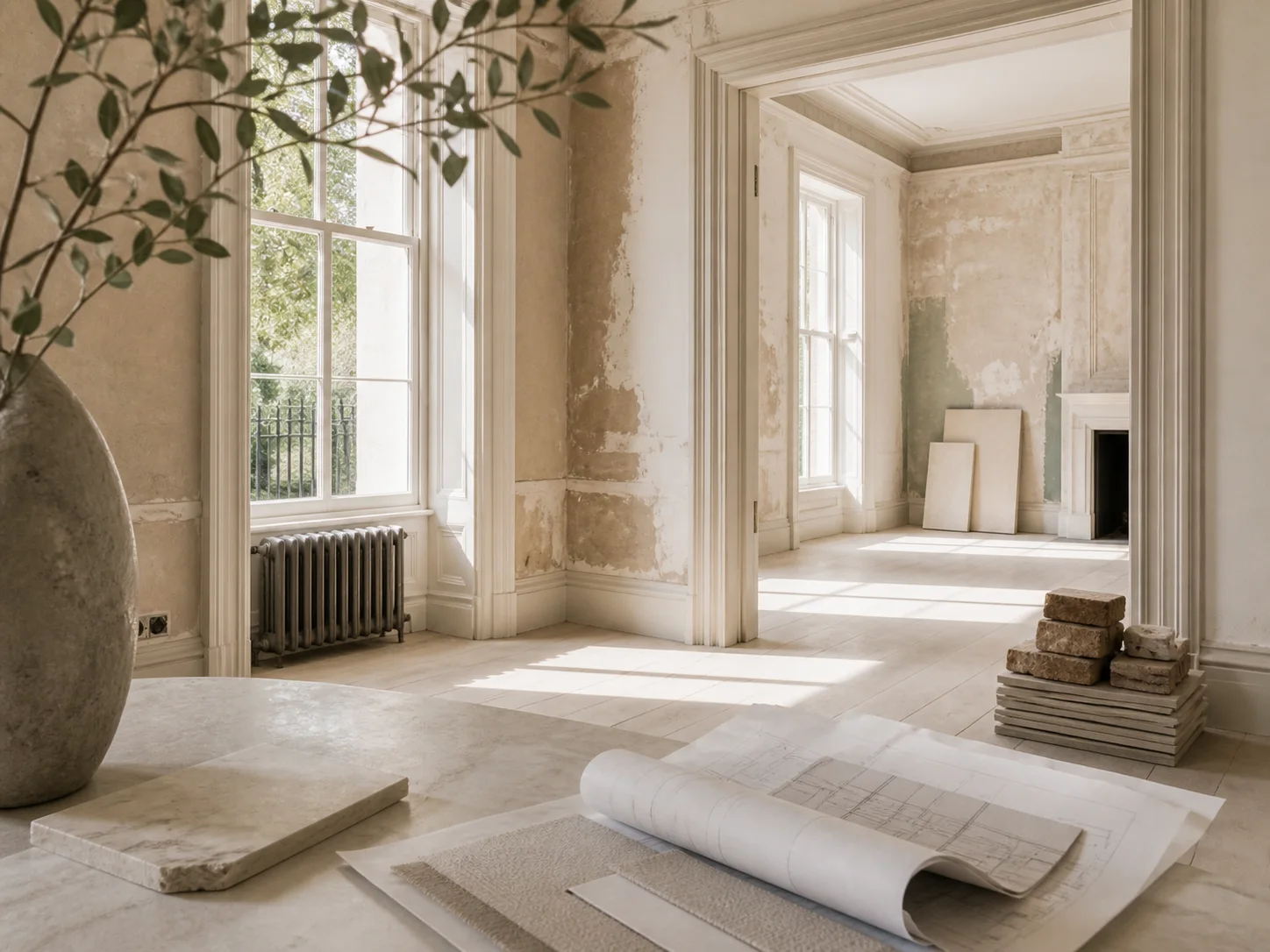 A refined residential refurbishment in progress