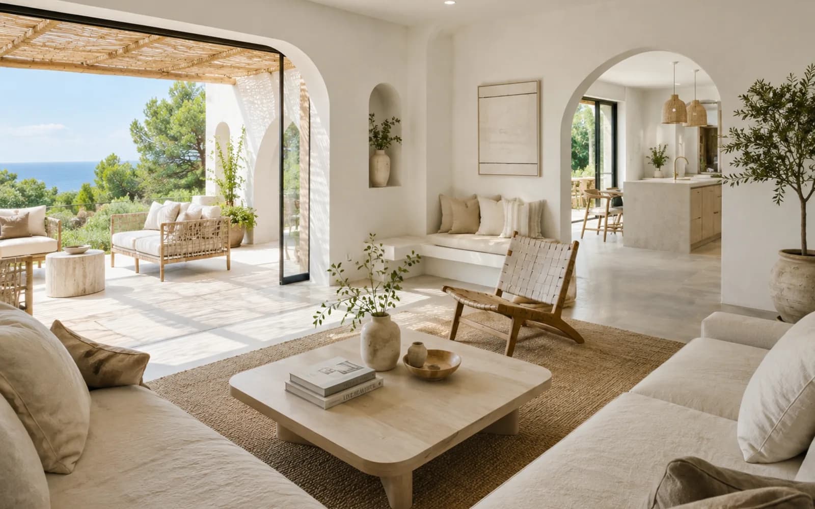 Bright Mediterranean home interior